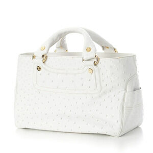 Celine Bag Boogie white handbag ostrich White